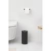 Brabantia Mindset Toilet Roll Dispenser (Mineral Infinite Gray) Anti-Rust, Discreet Bathroom Tissue Holder, 2 Spare Rolls (Ø 5.37″) Wall-Mountable Tidy Storage