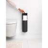 Brabantia Mindset Toilet Roll Dispenser (Mineral Infinite Gray) Anti-Rust, Discreet Bathroom Tissue Holder, 2 Spare Rolls (Ø 5.37″) Wall-Mountable Tidy Storage