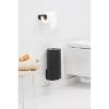 Brabantia Mindset Toilet Roll Dispenser (Mineral Infinite Gray) Anti-Rust, Discreet Bathroom Tissue Holder, 2 Spare Rolls (Ø 5.37″) Wall-Mountable Tidy Storage