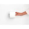 Brabantia Mindset Wall Mounted Toilet Roll Holder (Mineral Fresh White) Wide Opening, Bathroom Tissue Rack, Concealed Fixings, Anti-Rust Materials