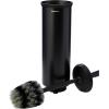 Brabantia Profile Toilet Brush and Holder (Black) Freestanding/Wall-Mounted Toilet Bowl Cleaner with Discreet Case Stand for Bathroom(Black)