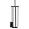 Brabantia Profile Toilet Brush and Holder (Black) Freestanding/Wall-Mounted Toilet Bowl Cleaner with Discreet Case Stand for Bathroom(Brilliant Steel)