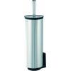Brabantia Profile Toilet Brush and Holder (Black) Freestanding/Wall-Mounted Toilet Bowl Cleaner with Discreet Case Stand for Bathroom(Brilliant Steel)