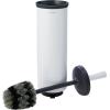 Brabantia Profile Toilet Brush and Holder (Black) Freestanding/Wall-Mounted Toilet Bowl Cleaner with Discreet Case Stand for Bathroom(White)