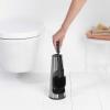 Brabantia ReNewToilet Brush & Holder Set (Matt Black) Free-Standing, Non-Slip/Scratch Base, Hygenic Discreet Toilet Bowl Cleaner(Matt Steel/Black)