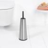 Brabantia ReNewToilet Brush & Holder Set (Matt Black) Free-Standing, Non-Slip/Scratch Base, Hygenic Discreet Toilet Bowl Cleaner(Matt Steel/Black)