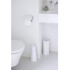 Brabantia ReNewToilet Brush & Holder Set (Matt Black) Free-Standing, Non-Slip/Scratch Base, Hygenic Discreet Toilet Bowl Cleaner(White)