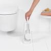 Brabantia ReNewToilet Brush & Holder Set (Matt Black) Free-Standing, Non-Slip/Scratch Base, Hygenic Discreet Toilet Bowl Cleaner(White)