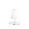 Brabantia Renew 360° Adjustable Vanity Bathroom Mirror with Stand & Storage Tray (White) Non-Slip Tray for Makeup, Jewellery, Shaving Accessories (8x8x11)