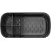 Brabantia Renew Bathroom Caddy (Dark Grey) – Compartments for Toothbrushes, Toothpaste, Soap etc – Nonslip Base and Drainage Holes((Pack of 1))