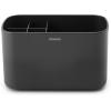 Brabantia Renew Bathroom Caddy (Dark Grey) – Compartments for Toothbrushes, Toothpaste, Soap etc – Nonslip Base and Drainage Holes((Pack of 2))