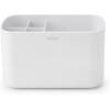 Brabantia Renew Bathroom Caddy (White) – Compartments for Toothbrushes, Toothpaste, Soap etc – Nonslip Base and Drainage Holes(White)