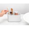 Brabantia Renew Bathroom Caddy (White) – Compartments for Toothbrushes, Toothpaste, Soap etc – Nonslip Base and Drainage Holes(White)