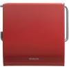 Brabantia Renew Toilet Roll Holder (Brilliant Steel) Left & Right Handed Use, Drill/No-Drill Install, Rust-Free Bathroom Paper Dispenser(Passion Red)