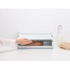 Brabantia Roll Top Bread Box | Large | White | Metal Front Opening Bread Store for Kitchen Countertop | Partly Flat Top for Extra Storage, Magnet Closing Lid | Fits 2 Loaves(White)