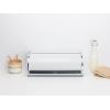 Brabantia Roll Top Bread Box | Large | White | Metal Front Opening Bread Store for Kitchen Countertop | Partly Flat Top for Extra Storage, Magnet Closing Lid | Fits 2 Loaves(White)