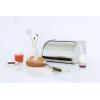 Brabantia Roll Top Bread Box | Medium | Matt Steel | Large Metal Front Opening Bread Store for Kitchen Countertop | Partly Flat Top for Extra Storage, Magnet Closing Lid | Fits 1 Loaf
