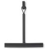 Brabantia Silicone Shower Squeegee with Hook (White) Anti Streak Cleaning Wiper for Bathroom Glass, Plastic, Tile – Doublesided Brush & Rim Design(Dark Gray)
