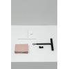 Brabantia Silicone Shower Squeegee with Hook (White) Anti Streak Cleaning Wiper for Bathroom Glass, Plastic, Tile – Doublesided Brush & Rim Design(Dark Gray)