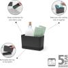 Brabantia Sink Organiser (Dark Gray) Non-Slip, Non-Scratch Kitchen Countertop Storage Caddy for Dish Brush, Soap, Cloths(Dark Gray)