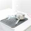 Brabantia Sinkside Silicone Dish Pot Drying Mat (Jade Green) Soft, Non-Slip Kitchen Counter Sink Top Drainer for Dishwashing(Dark Gray)