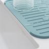 Brabantia Sinkside Silicone Dish Pot Drying Mat (Jade Green) Soft, Non-Slip Kitchen Counter Sink Top Drainer for Dishwashing(Mint)