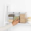 Brabantia Tasty+ 4pc Stackable Food Canisters Set (Dark Gray) 2x 0.7qt & 2x 1.7qt BPA-Free Space-Saving Jars with Silicone Seal Lids for Freshness(Light Grey)