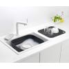 Brabantia Washing Up Dish Tub Bowl with Removable Draining Tray (Light Gray) Ideal for Rectangular/Square Kitchen Sinks (14.72 x 13.54 x 6.34)(Dark Grey)