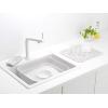 Brabantia Washing Up Dish Tub Bowl with Removable Draining Tray (Light Gray) Ideal for Rectangular/Square Kitchen Sinks (14.72 x 13.54 x 6.34)(Light Gray)