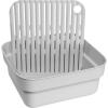 Brabantia Washing Up Dish Tub Bowl with Removable Draining Tray (Light Gray) Ideal for Rectangular/Square Kitchen Sinks (14.72 x 13.54 x 6.34)(Light Gray)