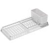 Brabantia Compact Dish Drying Draining Rack (Dark Gray) Plastic Easy-Clean Drip Tray & Removable Cutlery Basket(Light Gray)