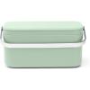 Brabantia Food Waste Caddy (0.48 Gal/Dark Gray) Kitchen Leftovers Can with Stay-Open Lid & Stainless Steel Handle for Composting(Jade Green)