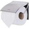 Brabantia Renew Toilet Roll Holder (Brilliant Steel) Left & Right Handed Use, Drill/No-Drill Install, Rust-Free Bathroom Paper Dispenser(Brilliant Steel)