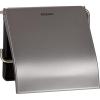 Brabantia Renew Toilet Roll Holder (Brilliant Steel) Left & Right Handed Use, Drill/No-Drill Install, Rust-Free Bathroom Paper Dispenser(Platinum)