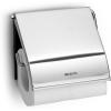 Brabantia Renew Toilet Roll Holder (Brilliant Steel) Left & Right Handed Use, Drill/No-Drill Install, Rust-Free Bathroom Paper Dispenser(Silver)