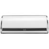 Brabantia Roll Top Bread Box | Large | White | Metal Front Opening Bread Store for Kitchen Countertop | Partly Flat Top for Extra Storage, Magnet Closing Lid | Fits 2 Loaves(White)