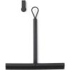 Brabantia Silicone Shower Squeegee with Hook (White) Anti Streak Cleaning Wiper for Bathroom Glass, Plastic, Tile – Doublesided Brush & Rim Design(Dark Gray)