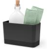 Brabantia Sink Organiser (Dark Gray) Non-Slip, Non-Scratch Kitchen Countertop Storage Caddy for Dish Brush, Soap, Cloths(Dark Gray)