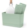 Brabantia Sink Organiser (Dark Gray) Non-Slip, Non-Scratch Kitchen Countertop Storage Caddy for Dish Brush, Soap, Cloths(Jade Green)