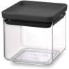 Brabantia Tasty+ 4pc Stackable Food Canisters Set (Dark Gray) 2x 0.7qt & 2x 1.7qt BPA-Free Space-Saving Jars with Silicone Seal Lids for Freshness(Dark Gray)