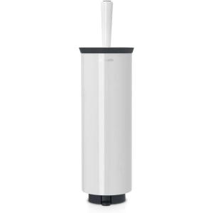 Brabantia Profile Toilet Brush and Holder (Black) Freestanding/Wall-Mounted Toilet Bowl Cleaner with Discreet Case Stand for Bathroom(White)