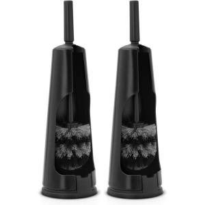 Brabantia ReNewToilet Brush & Holder Set (Matt Black) Free-Standing, Non-Slip/Scratch Base, Hygenic Discreet Toilet Bowl Cleaner(Black)