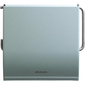 Brabantia Renew Toilet Roll Holder (Brilliant Steel) Left & Right Handed Use, Drill/No-Drill Install, Rust-Free Bathroom Paper Dispenser(Green)