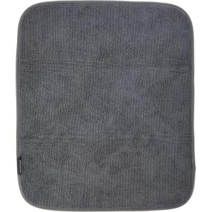 Brabantia SinkSide 16 x 19″ Microfiber Dish Drying Mat for Kitchen Countertop (Dark Gray) Foldable Machine-Safe Absorbable Pad for Plates, Pots, Glasses(Dark Gray)