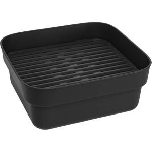 Brabantia Washing Up Dish Tub Bowl with Removable Draining Tray (Light Gray) Ideal for Rectangular/Square Kitchen Sinks (14.72 x 13.54 x 6.34)(Dark Grey)