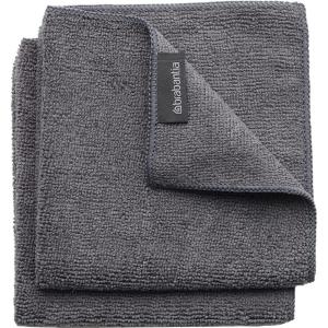 Brabantia x2 Microfiber Cleaning Dish Cloths (Dark Gray) Absorbent Hygenic Rags for Washing, Cleaning, Drying (12×12)(Dark Gray)