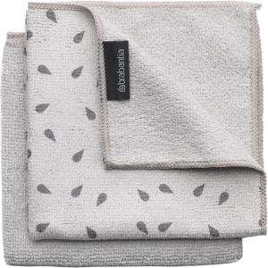 Brabantia x2 Microfiber Cleaning Dish Cloths (Dark Gray) Absorbent Hygenic Rags for Washing, Cleaning, Drying (12×12)(Light Gray)